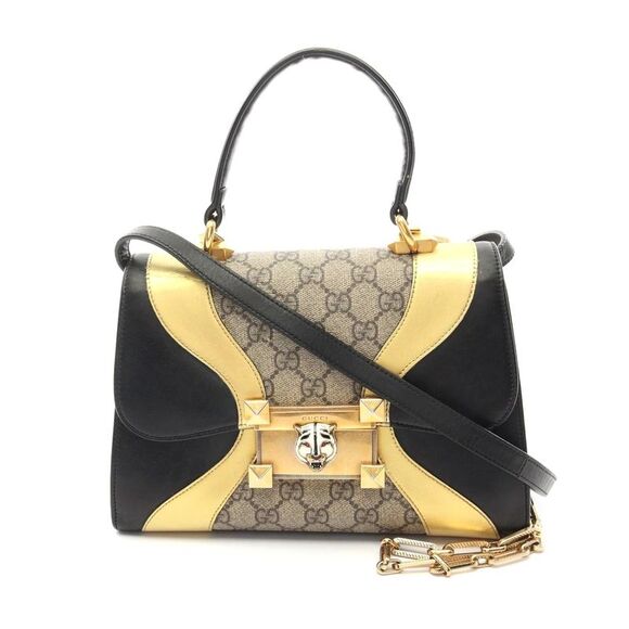 Gucci GG Supreme Handbag Leather PVC Canvas - Picture 1 of 6